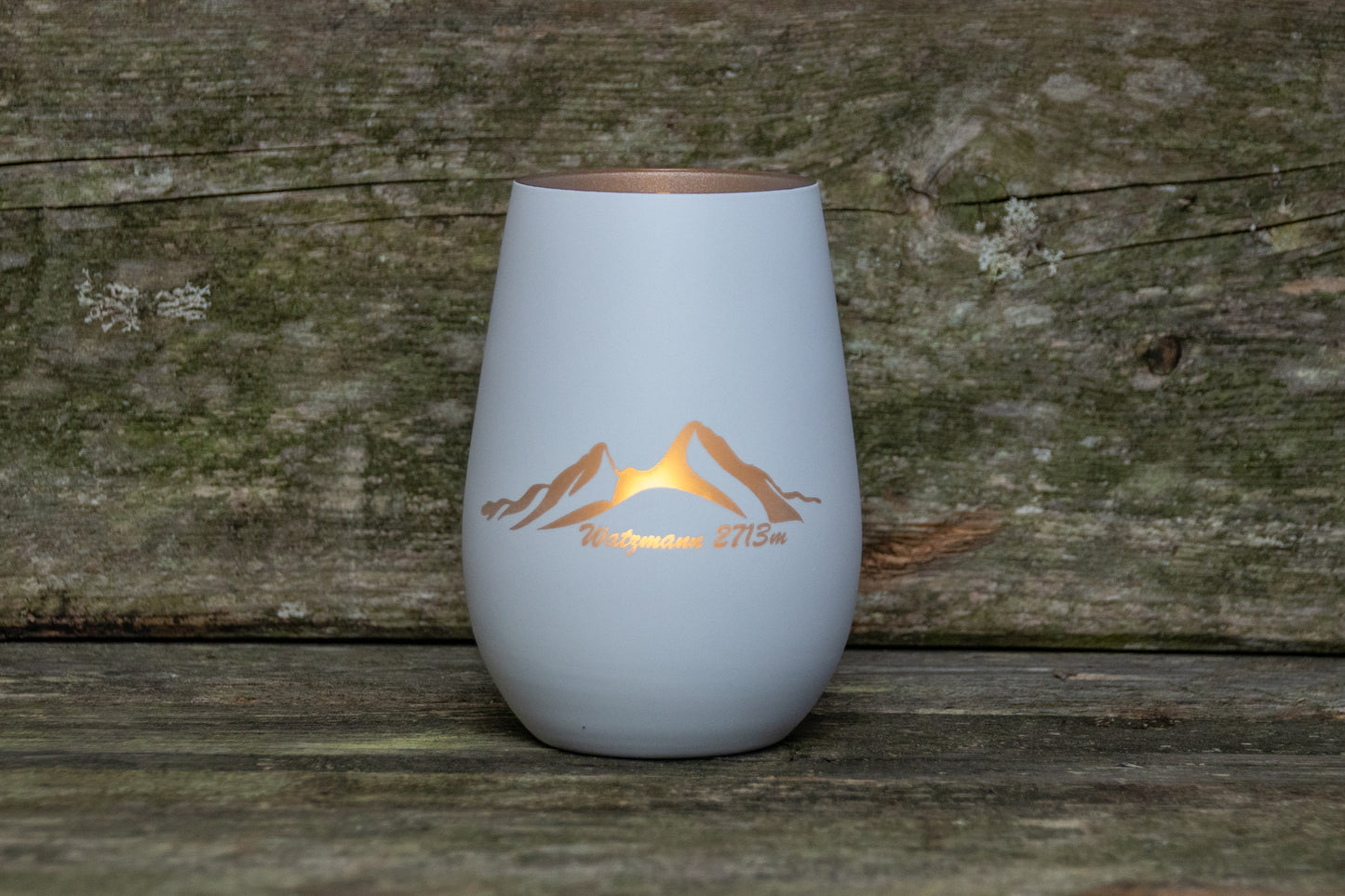 Windlicht Weiß/Silber Watzmann