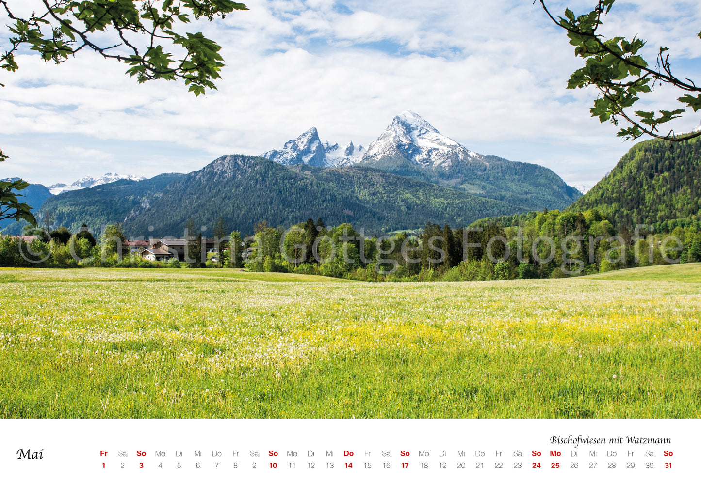 Wand Kalender Berchtesgaden 2026