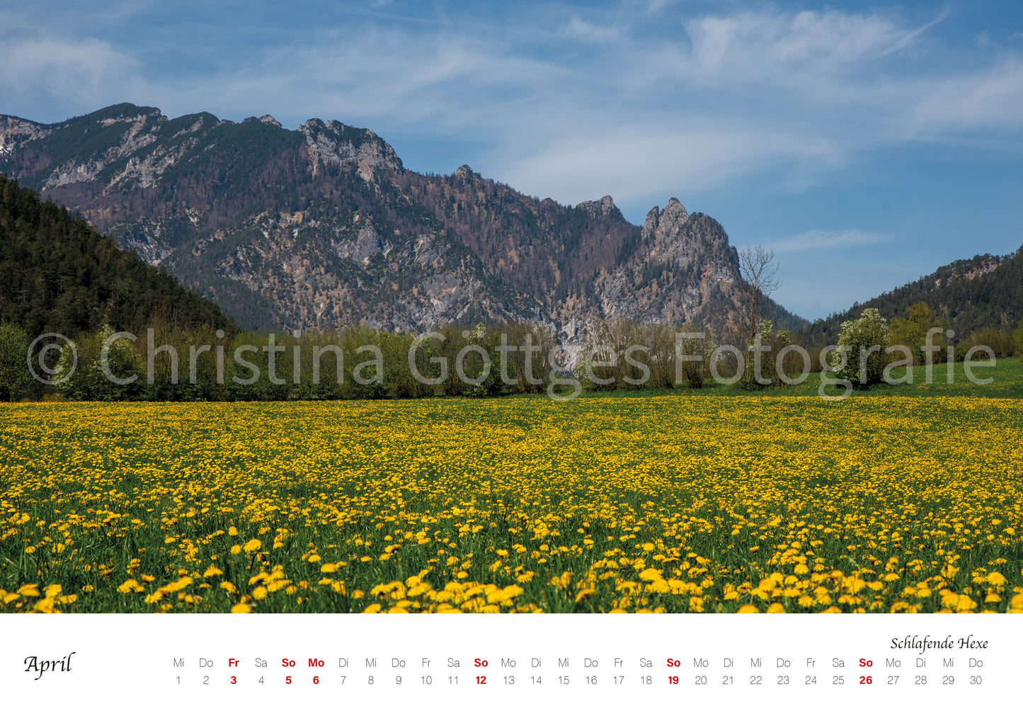 Wand Kalender Berchtesgaden 2026