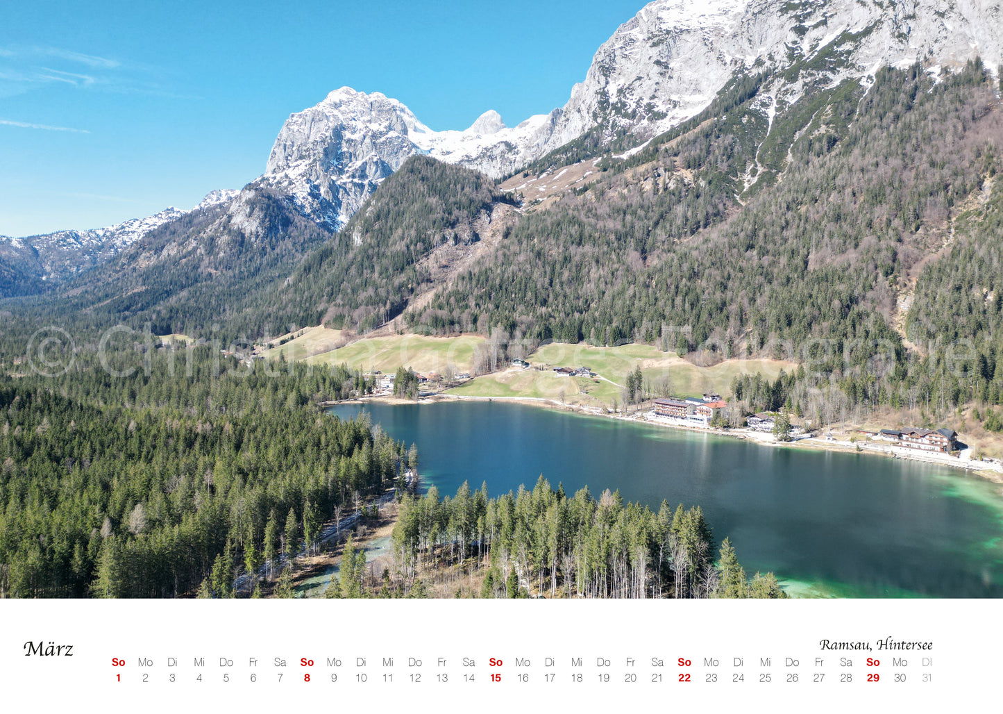 Wand Kalender Berchtesgaden 2026