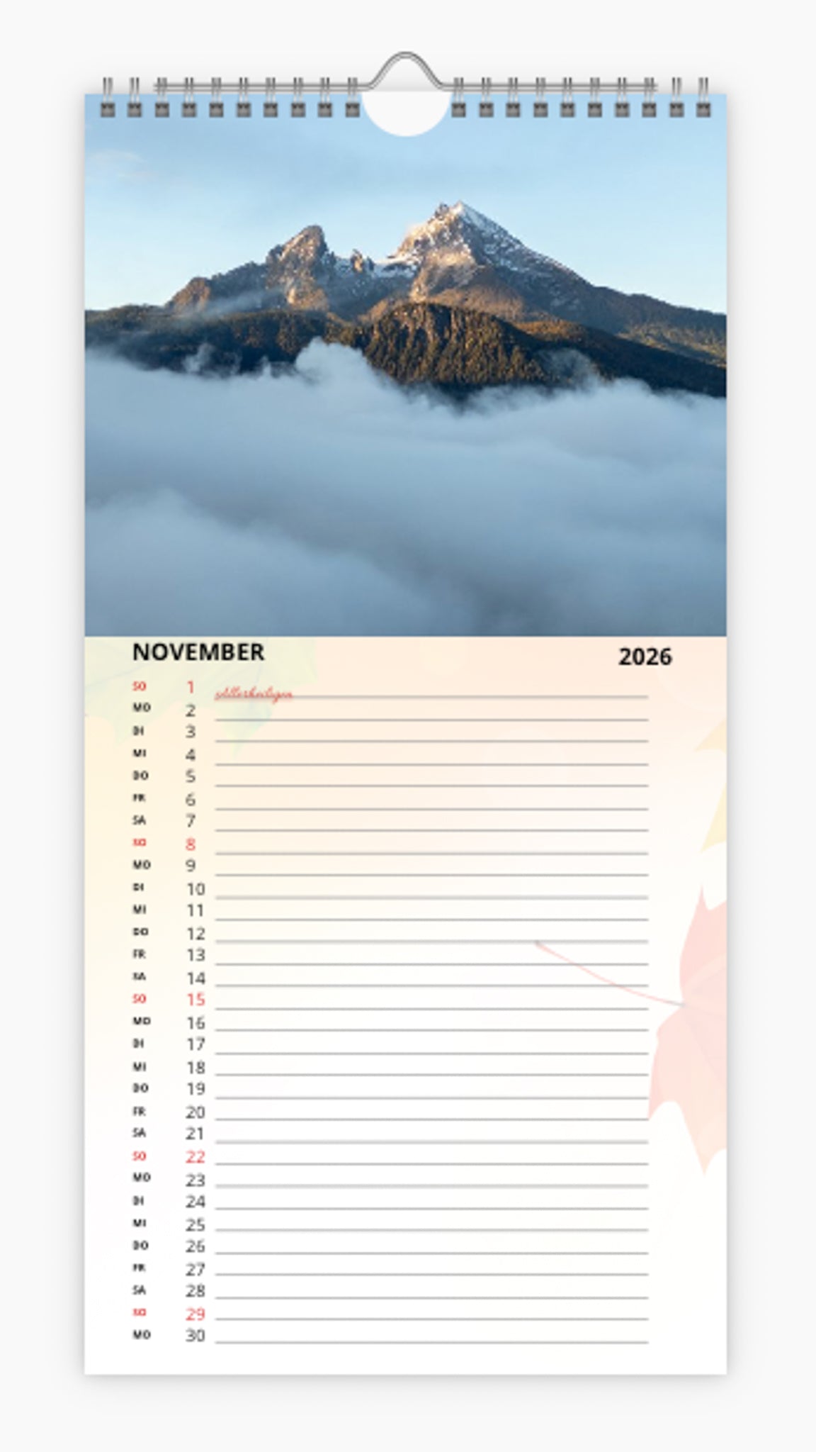 Terminplaner Berchtesgaden 2026