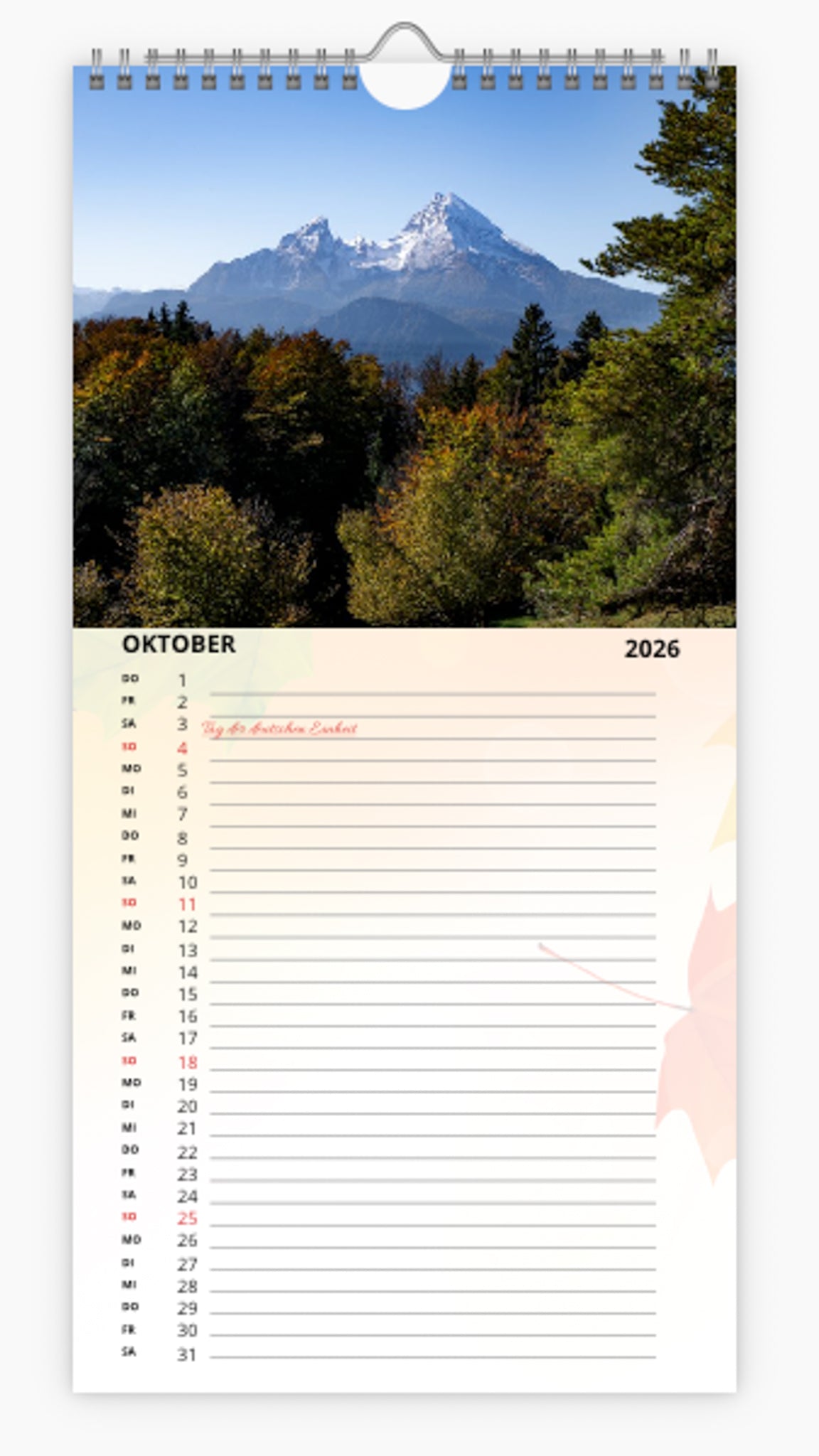 Terminplaner Berchtesgaden 2026