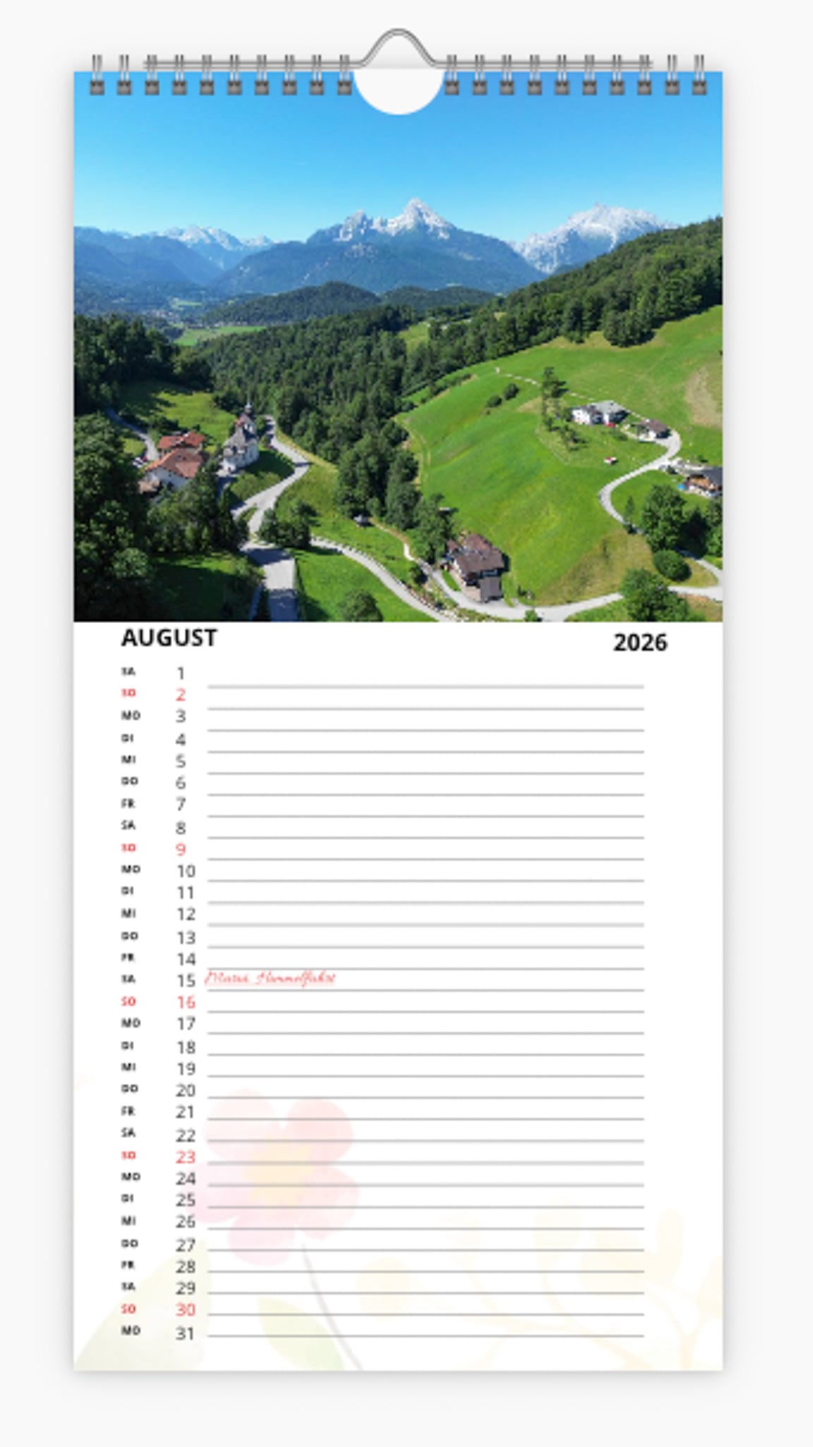 Terminplaner Berchtesgaden 2026