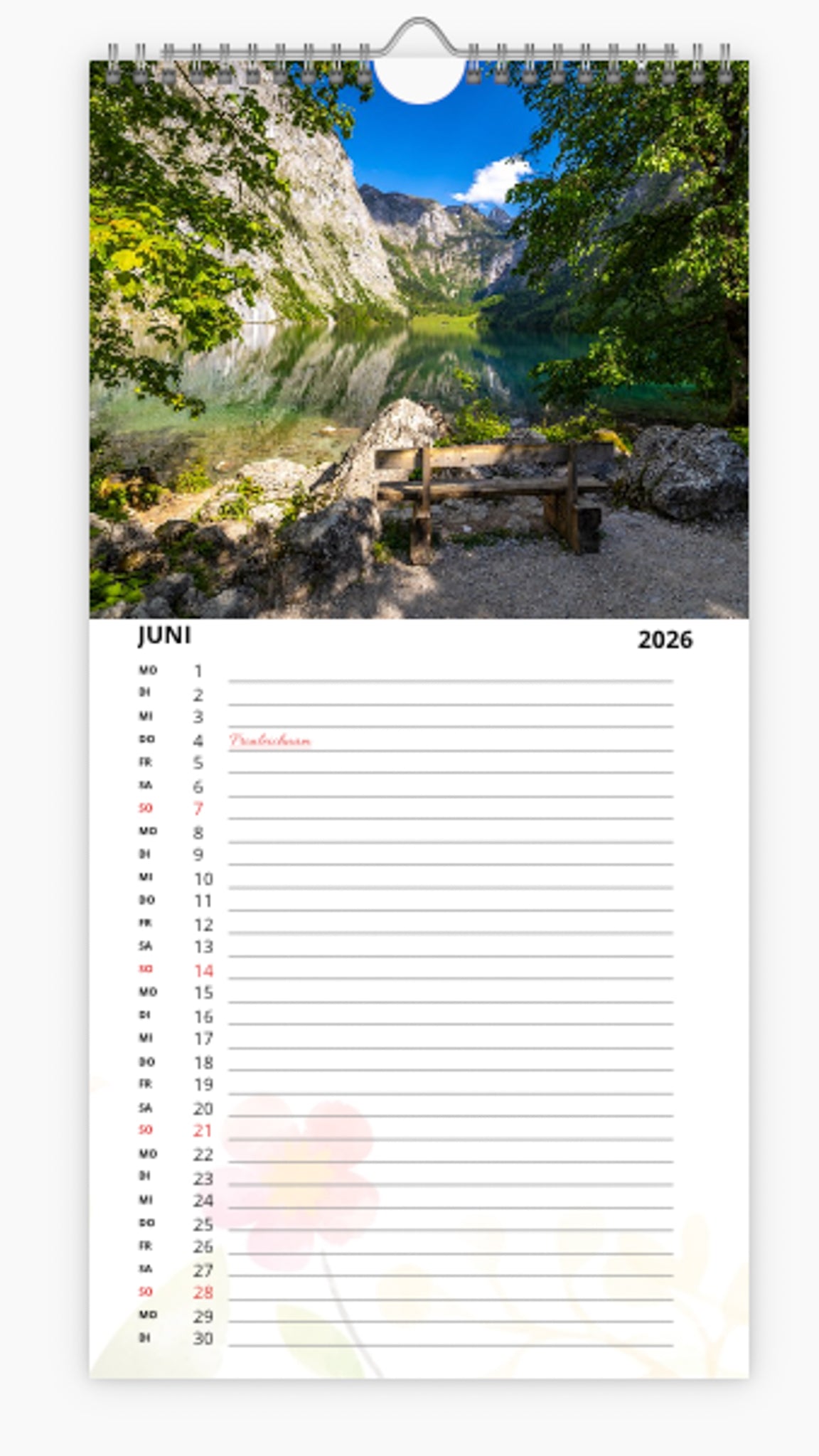 Terminplaner Berchtesgaden 2026