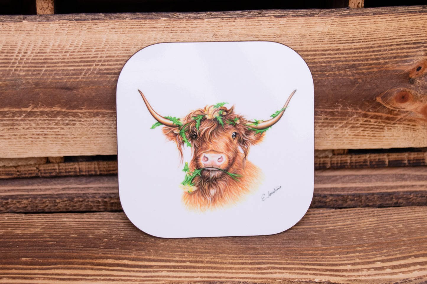 Tasse Blumenhochlandrind