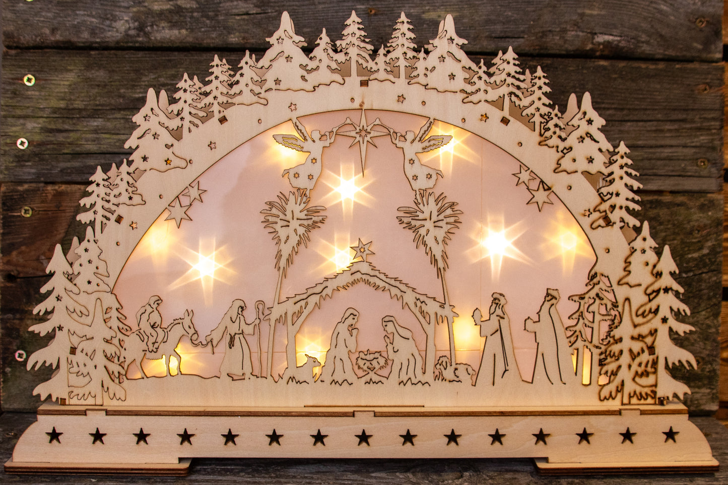 LED Winterlandschaft m. Krippe