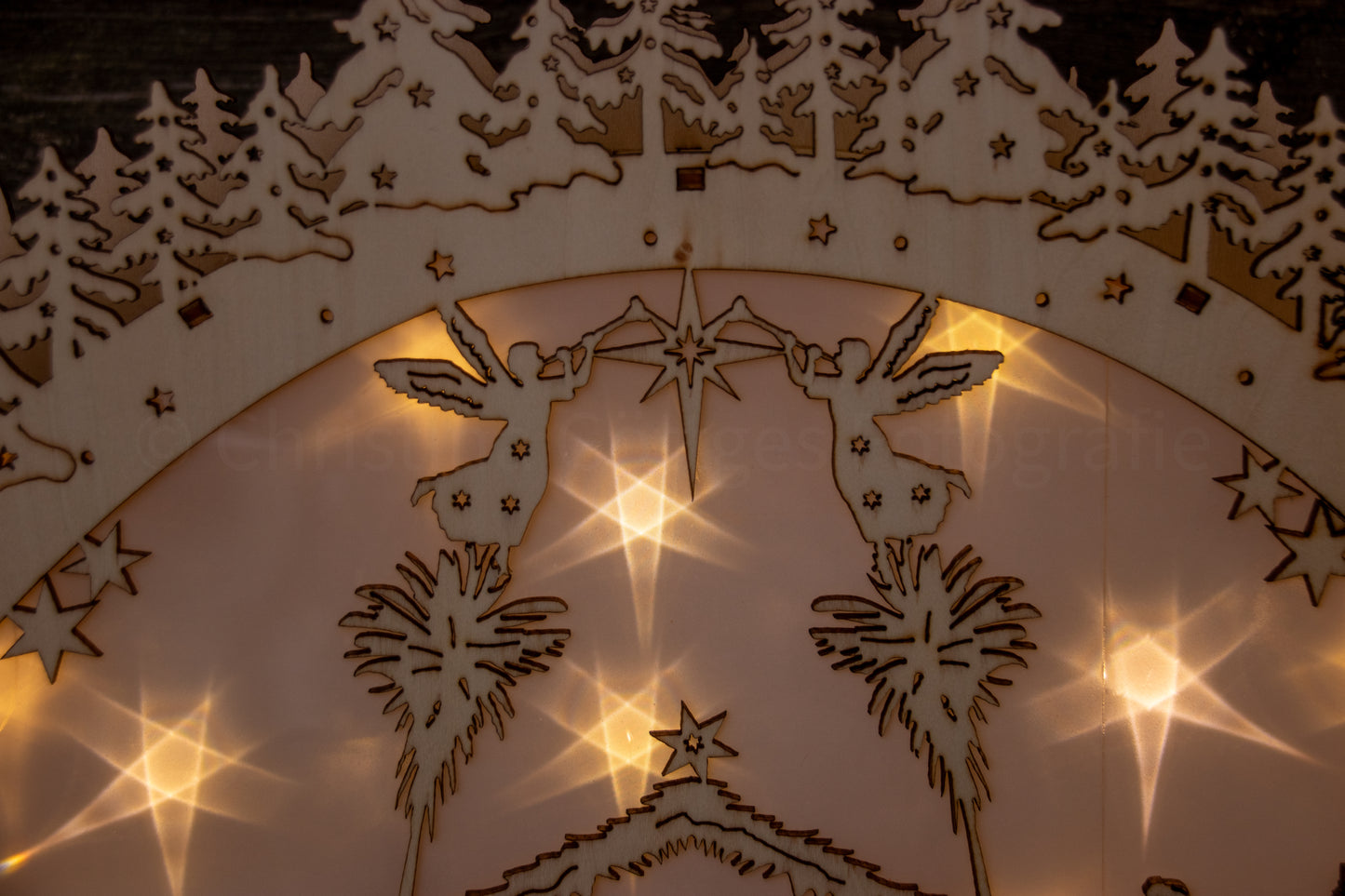 LED Winterlandschaft m. Krippe
