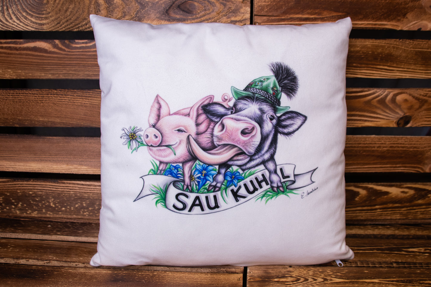 Kissen Sau Kuhl