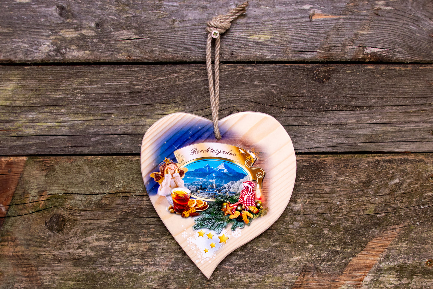 Holz Herz Weihnachten Berchtesgaden