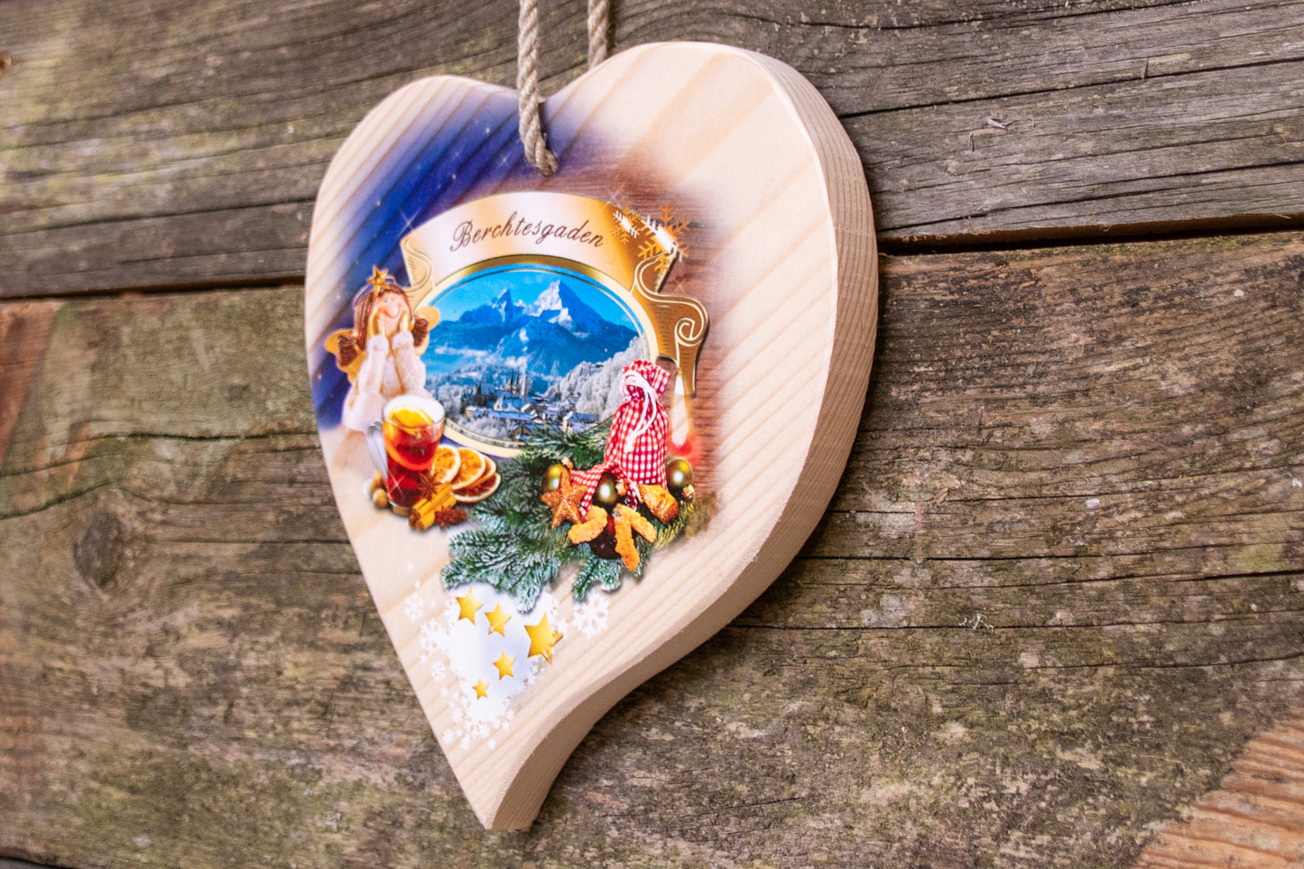 Holz Herz Weihnachten Berchtesgaden