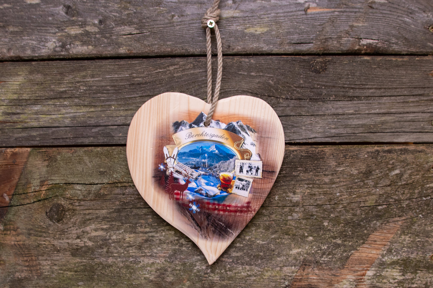 Holz Herz Weihnachten Berchtesgaden