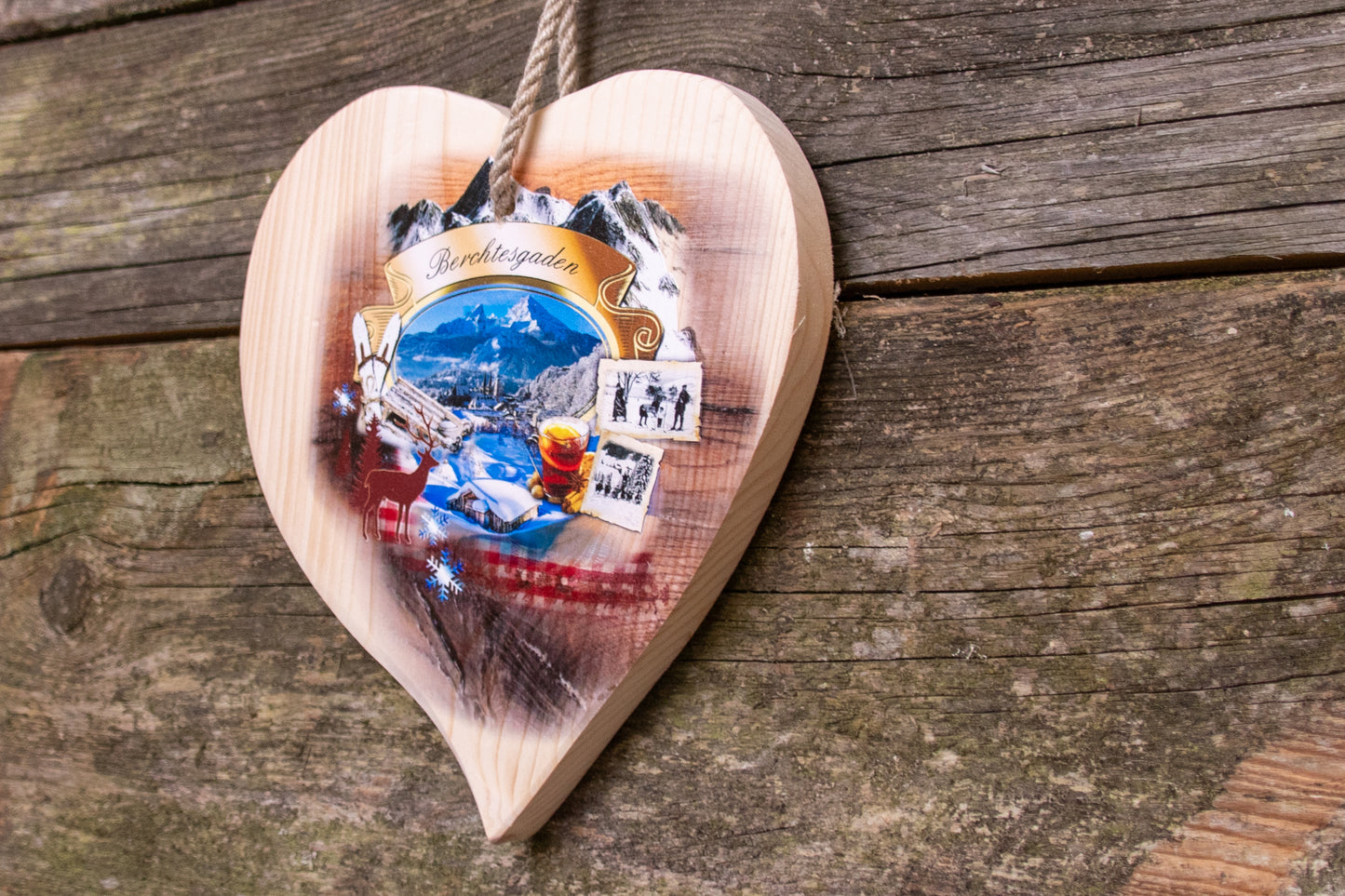 Holz Herz Weihnachten Berchtesgaden