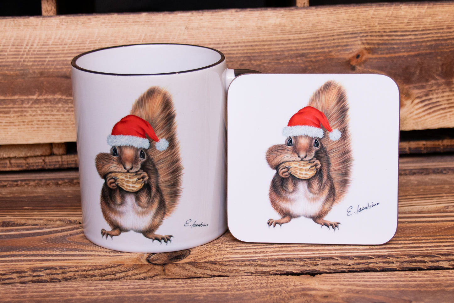 Tasse Weihnachtseichhörnchen