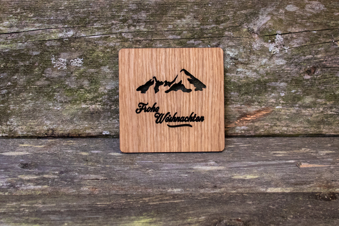 Holz Untersetzer Watzmann Weihnachten