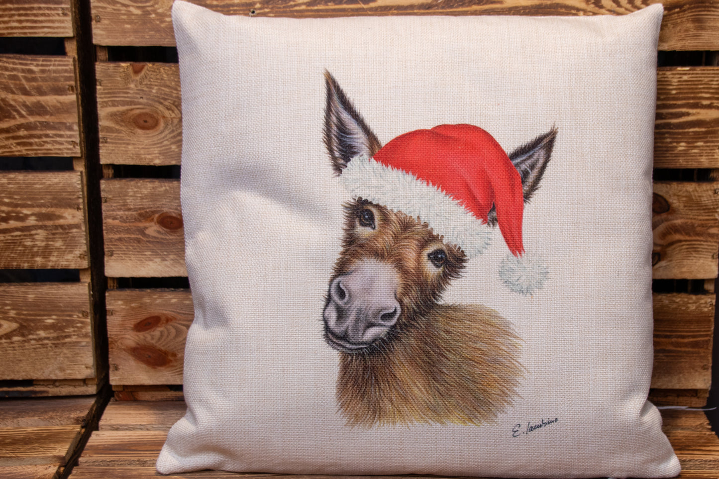 Kissen Weihnachtsesel