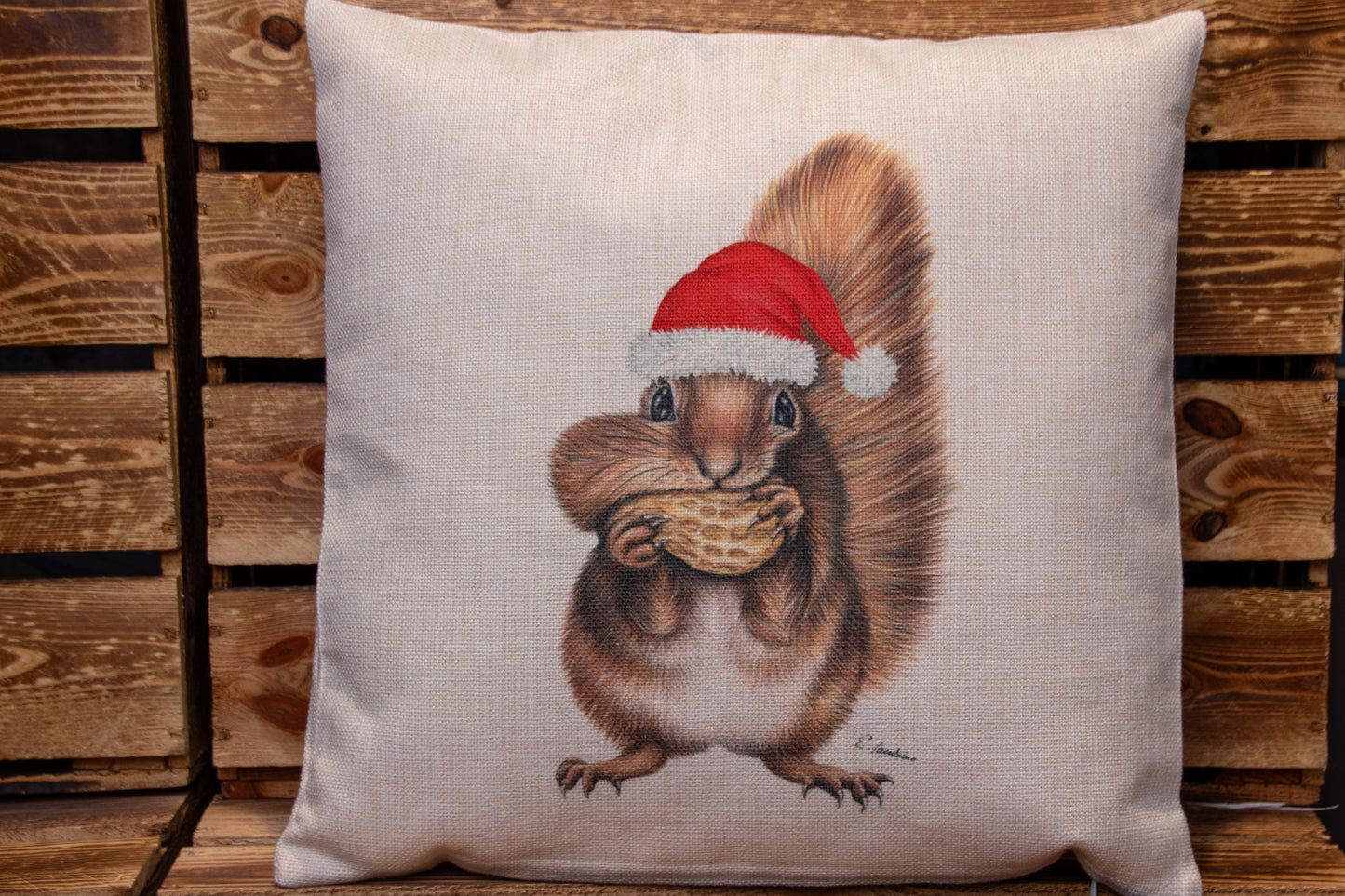 Kissen Weihnachtseichhörnchen