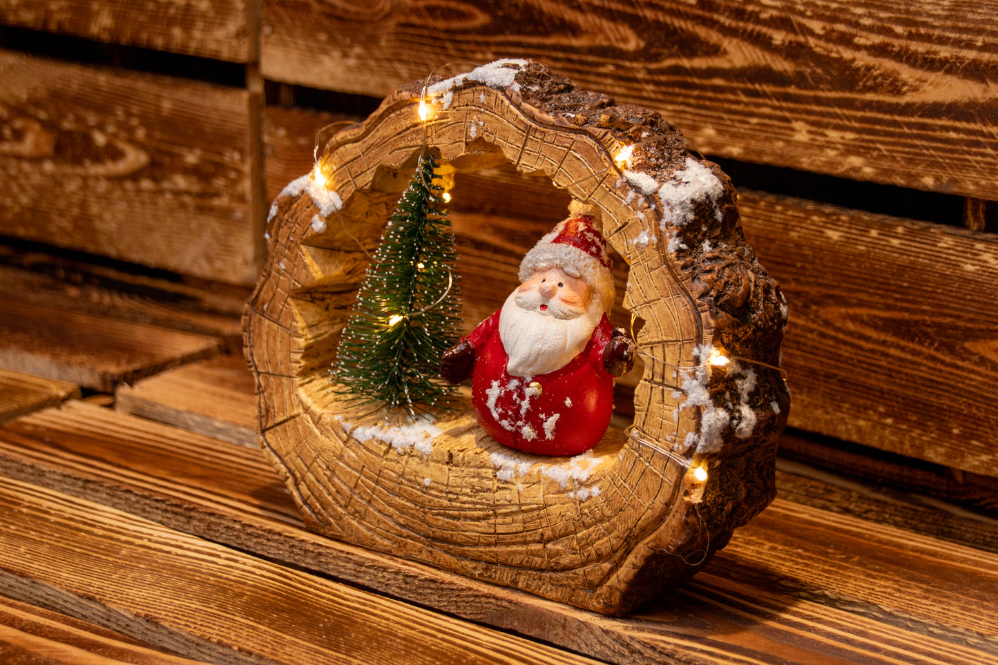 LED Holz Scheibe