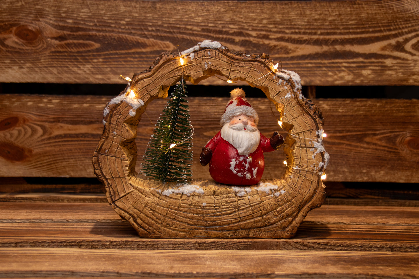 LED Holz Scheibe