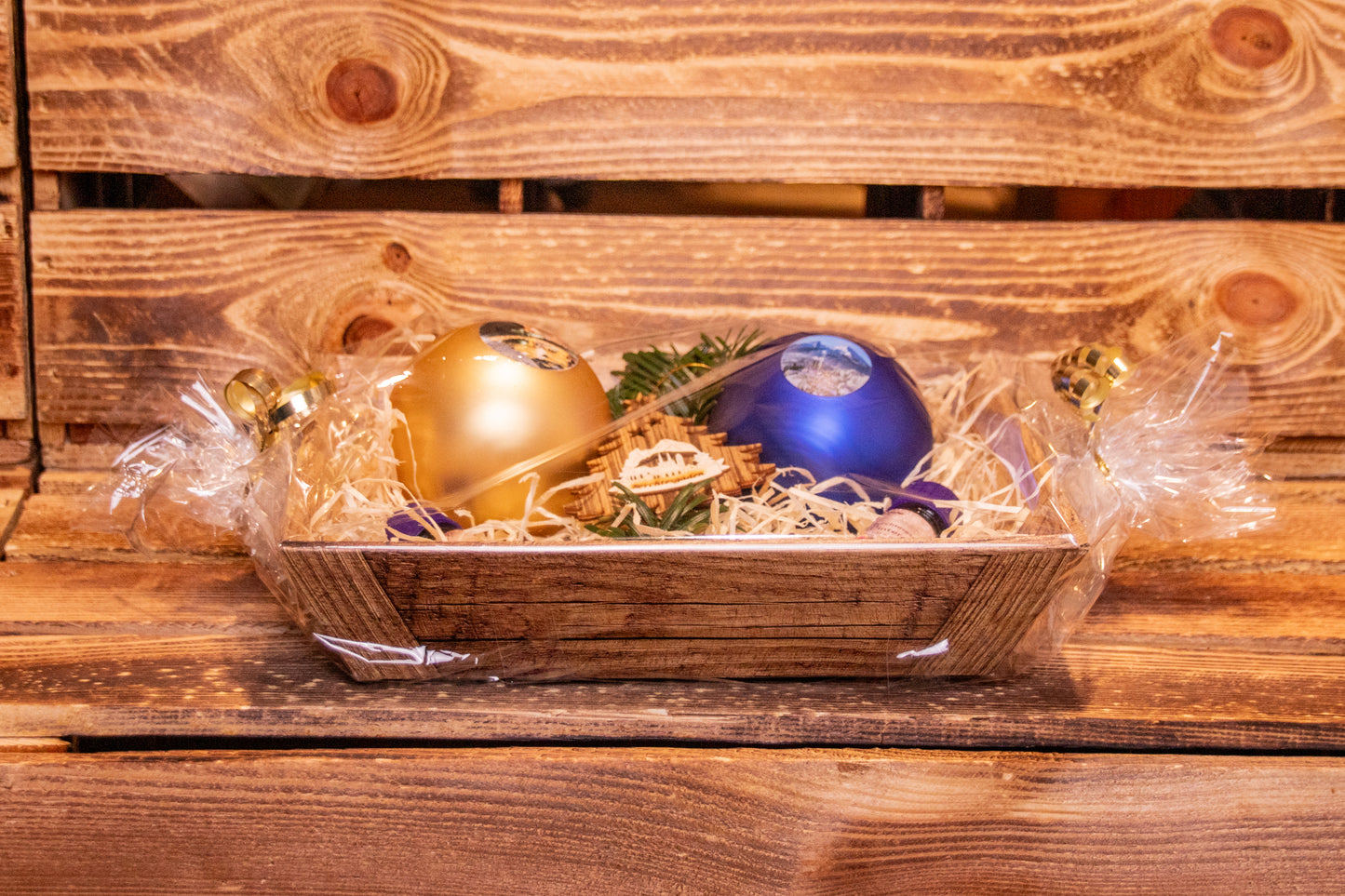 Geschenke Set Berchtesgaden 2x Kugel und 2x Öl