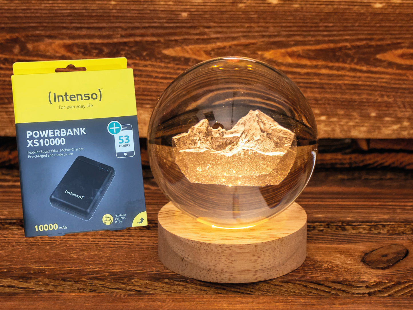 LED Glaskugel Watzmann Berchtesgaden