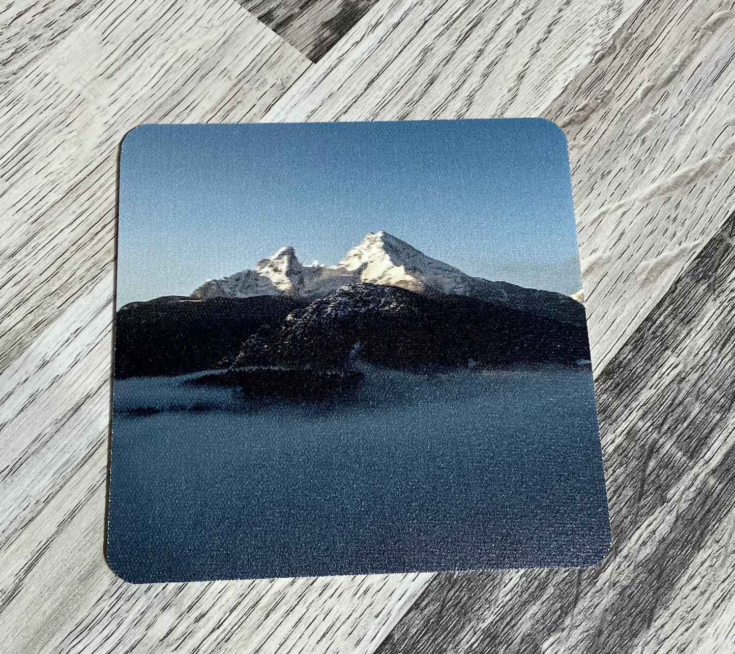 Vynil Untersetzer Watzmann Nebel