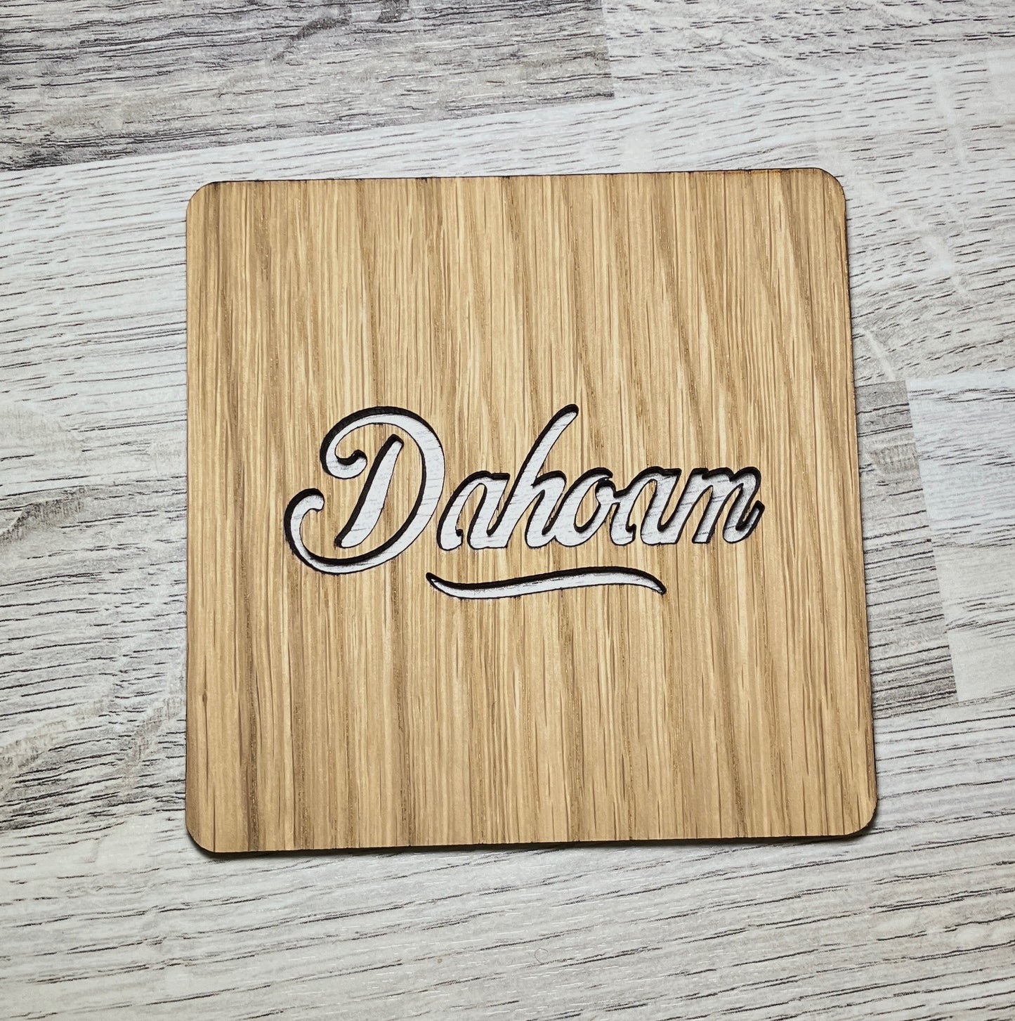Holz Untersetzer Dahoam