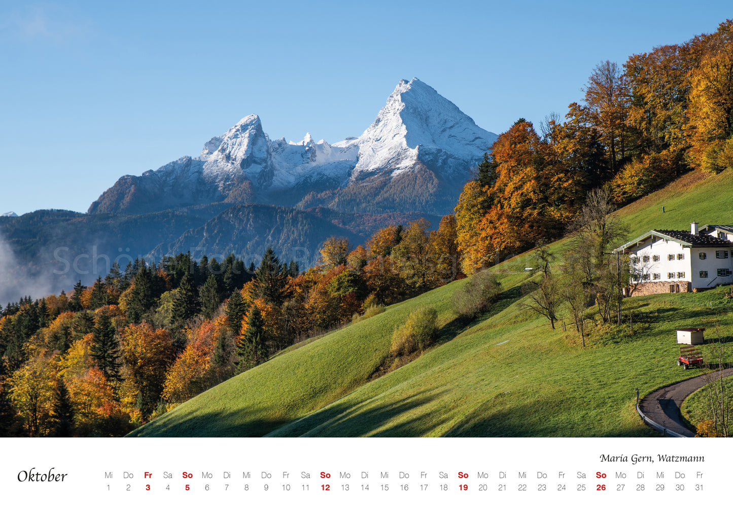 Kalender 2026 inkl. Adventskalender Berchtesgaden