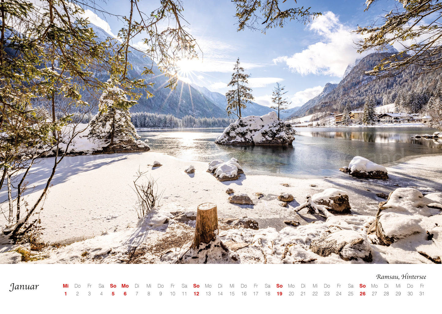 Kalender 2026 inkl. Adventskalender Berchtesgaden