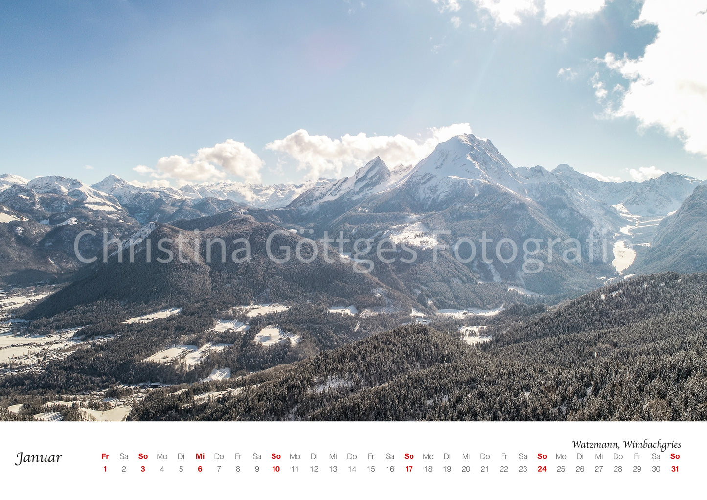 Kalender 2027 inkl. Adventskalender Berchtesgaden