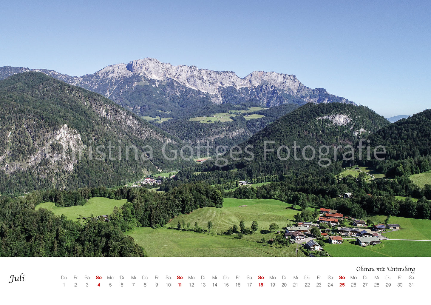 Wand Kalender Berchtesgaden 2027