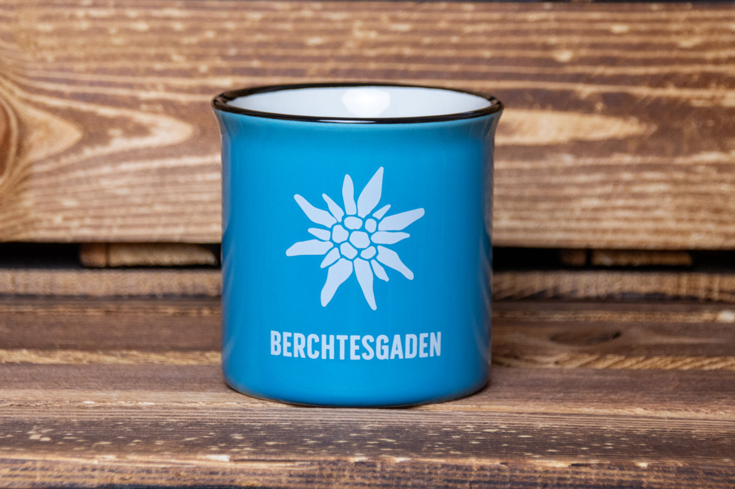 Keramiktasse Berchtesgaden Blau/Weiß