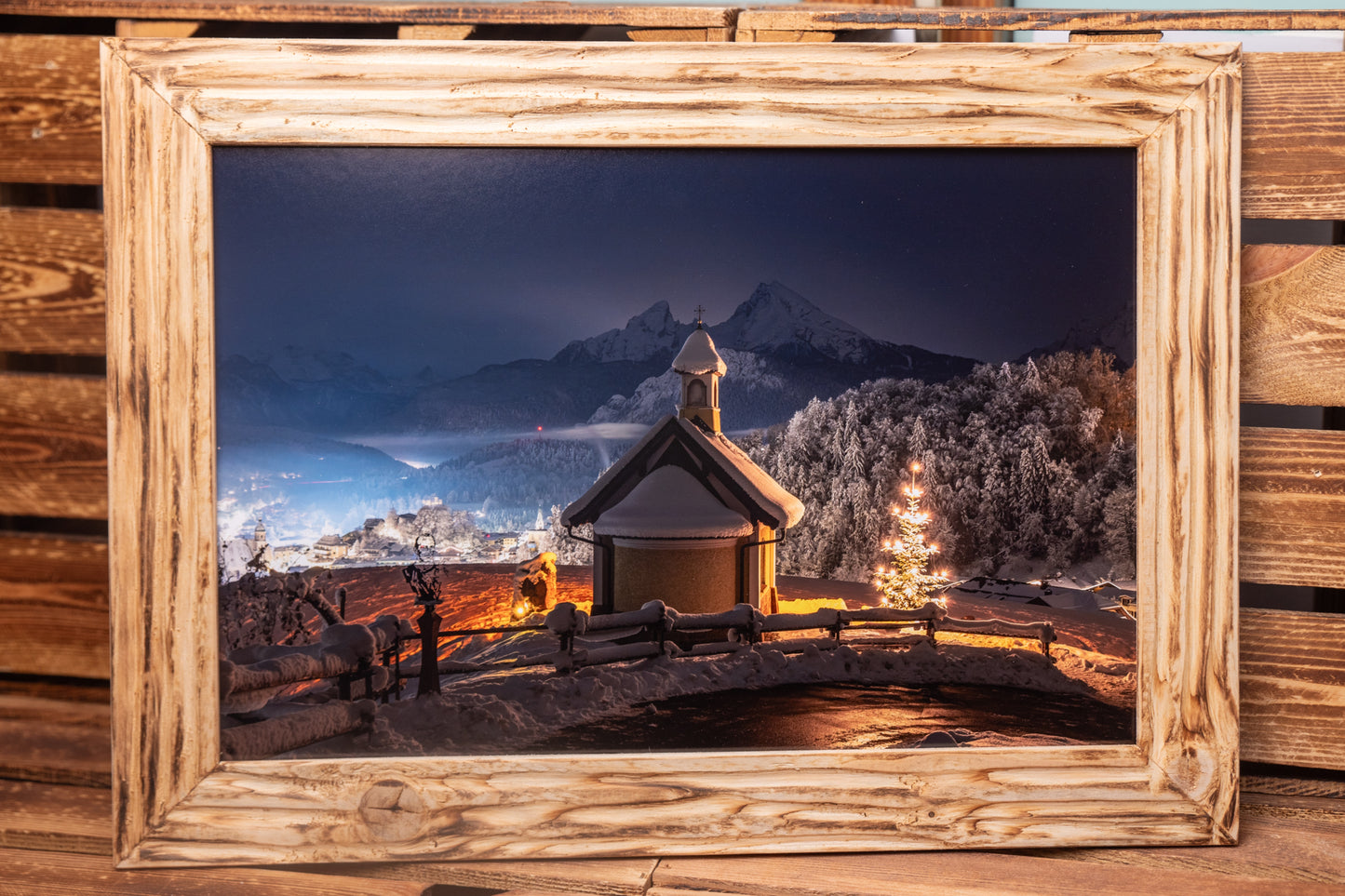 Berchtesgaden Weinfeld Weihnachten 30x45 inkl. Rahmen