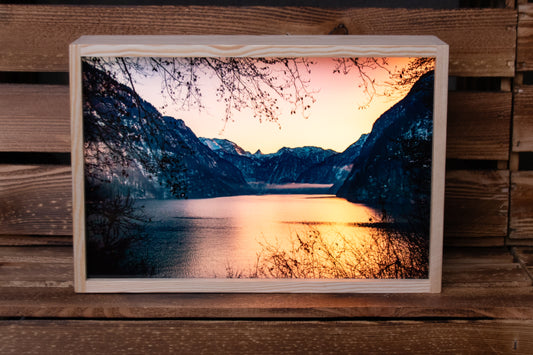 LED Box Königssee Abendstimmung