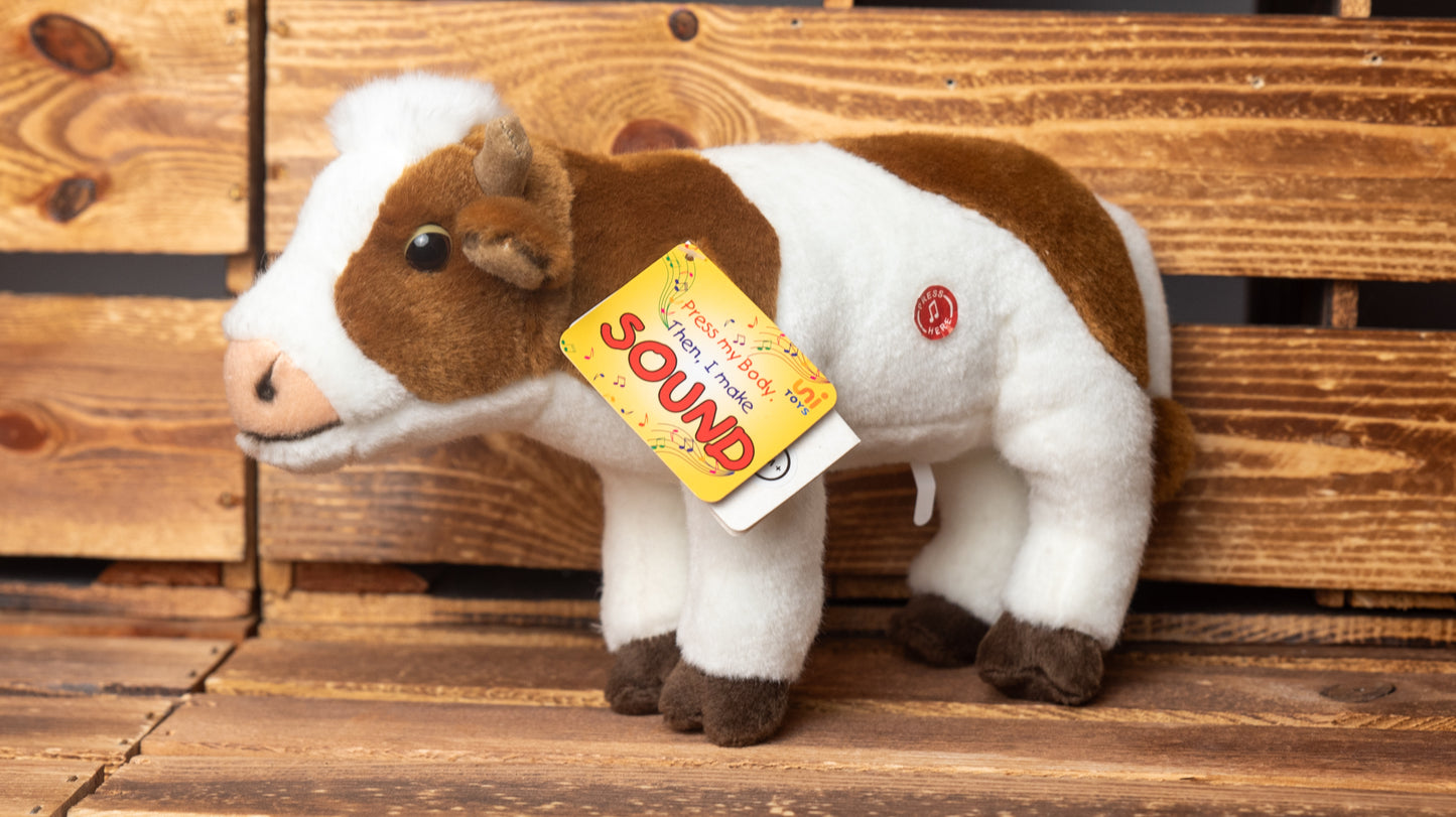 Kuh Weiss/Braun mit Stimme