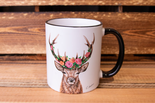 Tasse Blumenhirsch