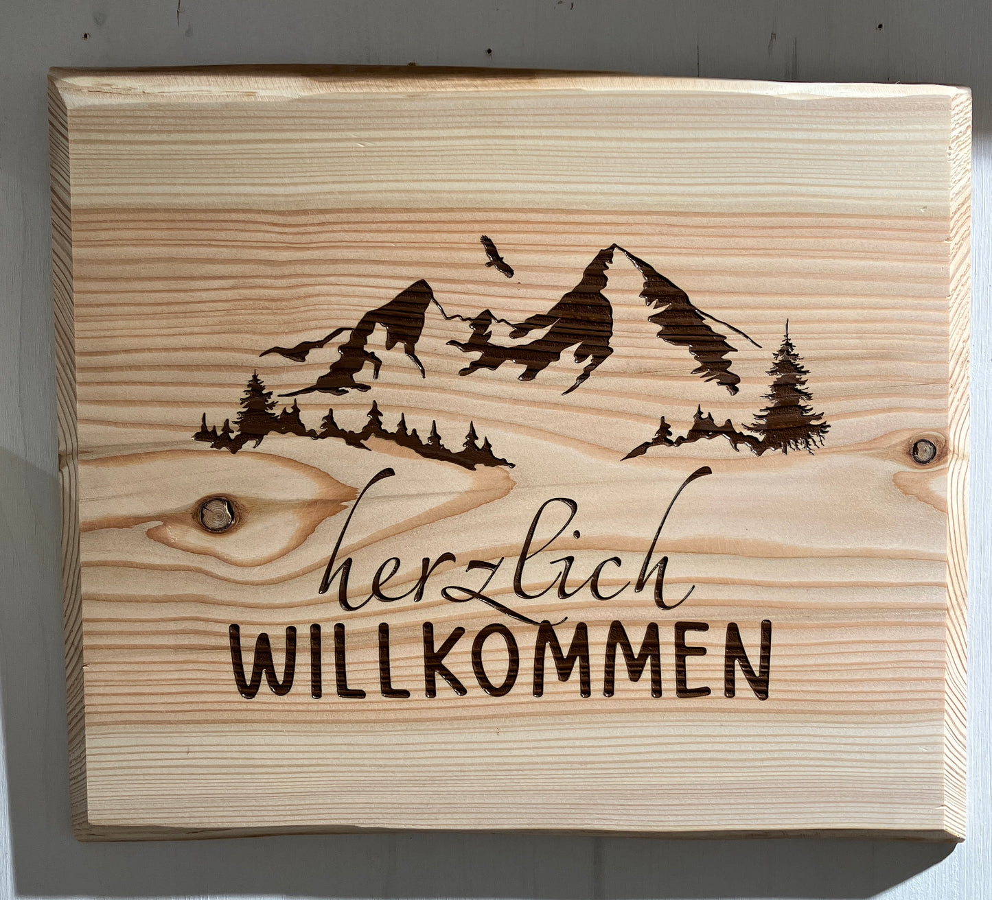 Holzschild Berchtesgaden Herzlich Willkommen
