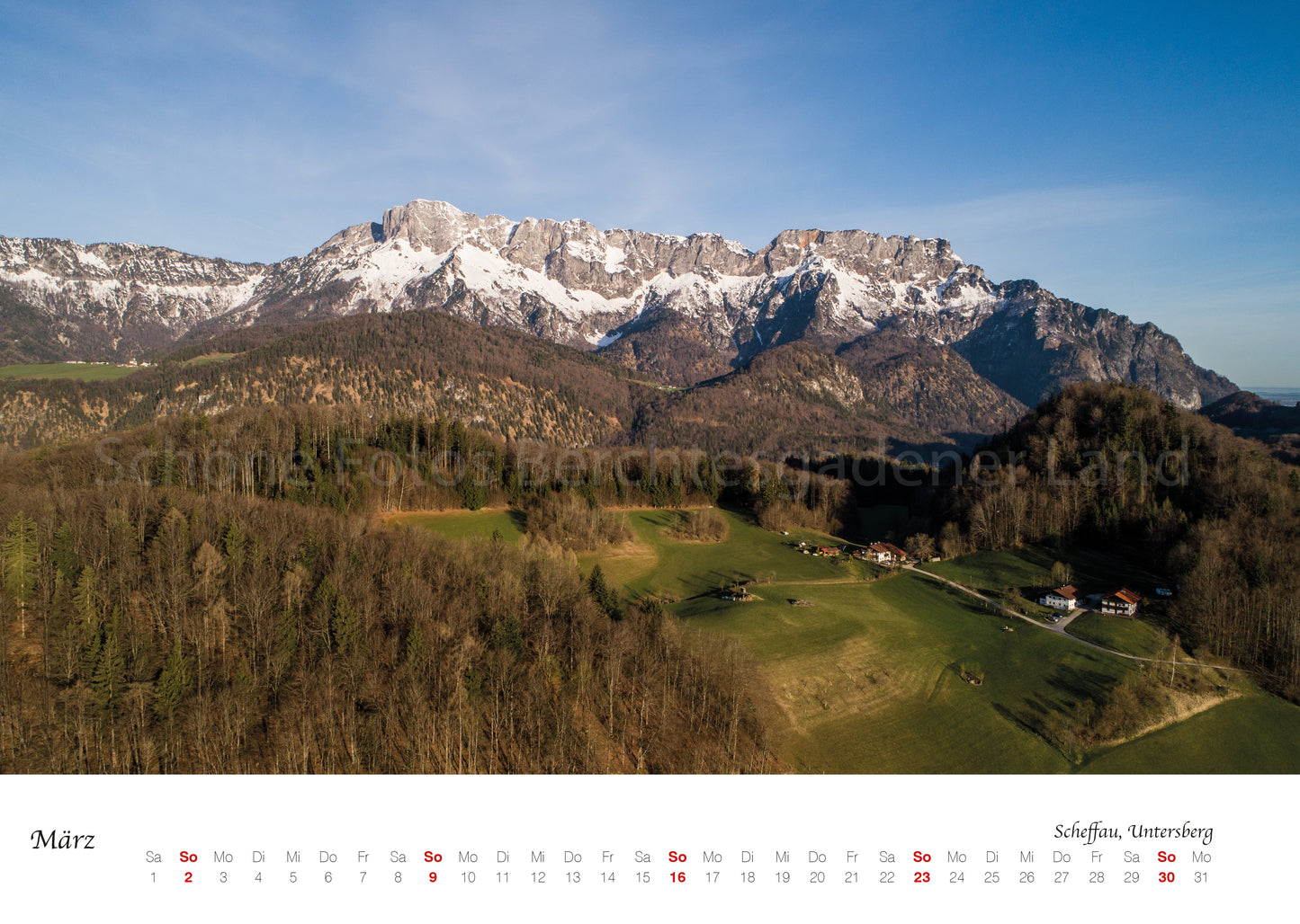 Wand Kalender Berchtesgaden 2025