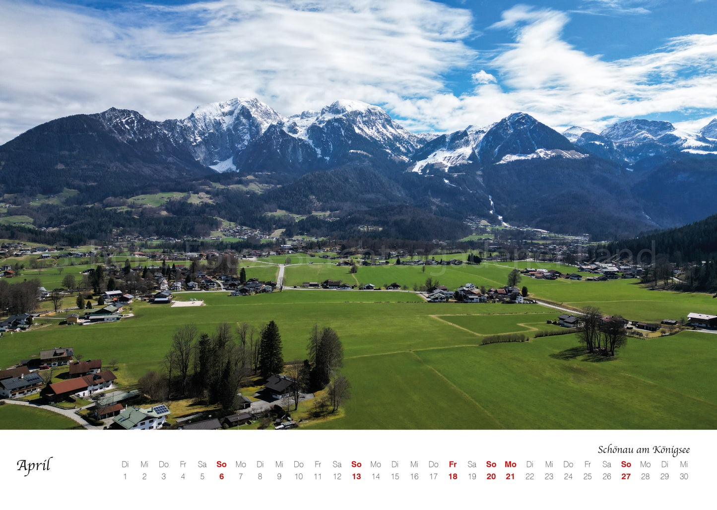 Wand Kalender Berchtesgaden 2025