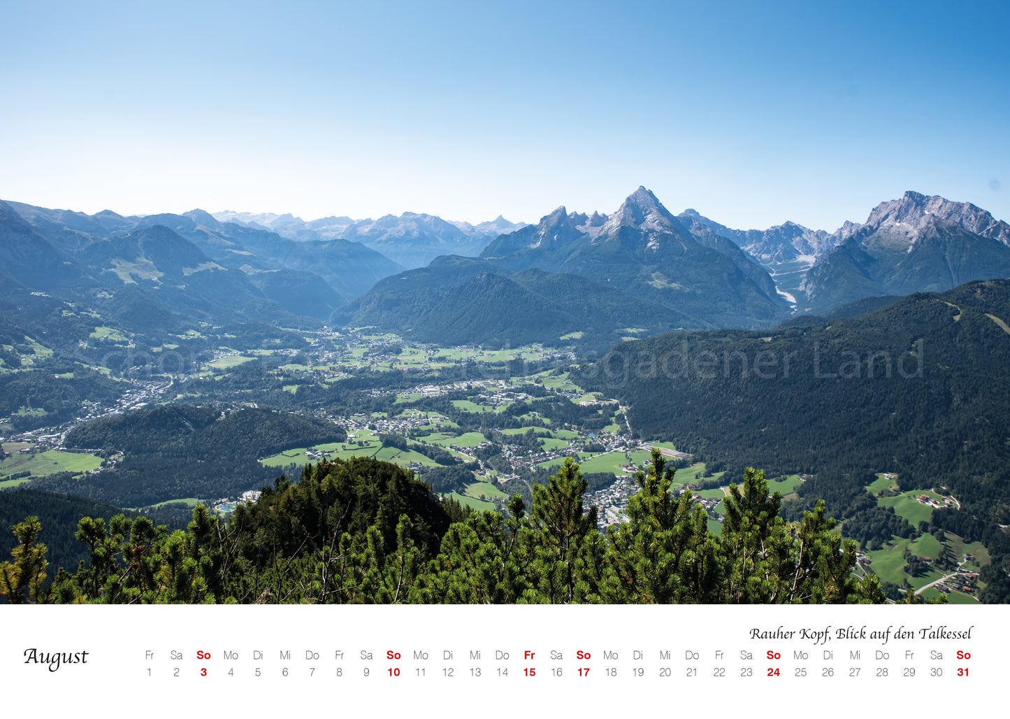 Wand Kalender Berchtesgaden 2025