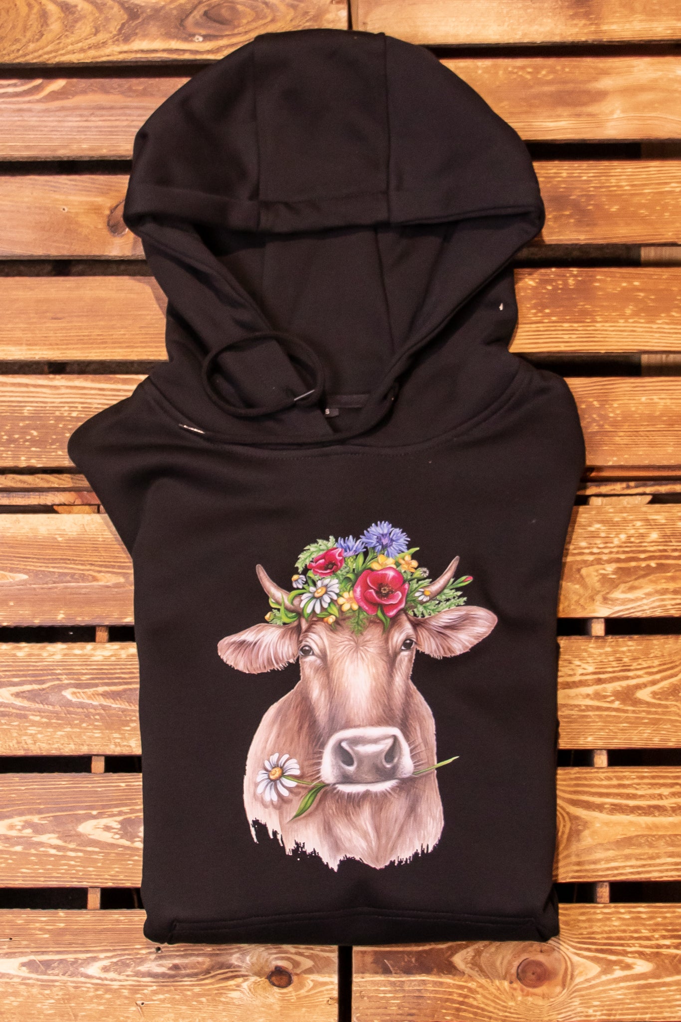 Hoodies mit Steinbock, Wolf, Murmeltier, Blumenkuh