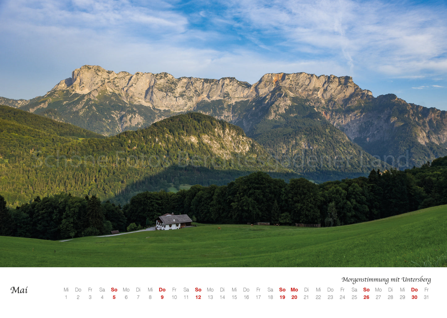 Wand Kalender Berchtesgaden 2024